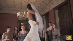 BRIDE4K. Small cheap wedding turns into public fucking action of the brides
