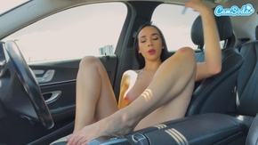 Camsoda - Busty Latina Teen Masturbates Inside The Car Before Finals